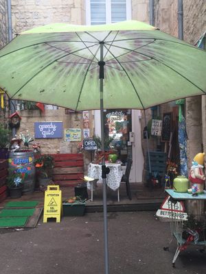 Front door  at Greedy Guts in Caen