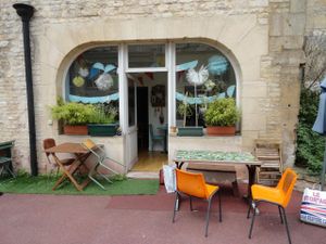 Back of the restaurant at Greedy Guts in Caen