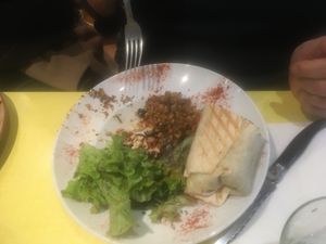 Lentils wrap at Greedy Guts in Caen