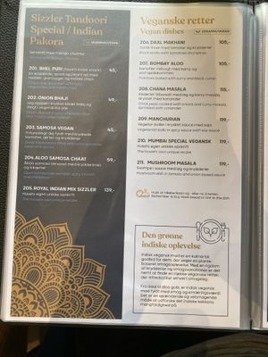 All Vegan options  at Royal Indian Restaurant in Aarhus