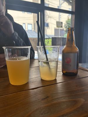 Great beer and non alcoholic ginger soda  at Coffee Camp in Hakone