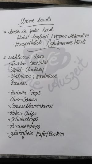 Bowlvoschläge at Café Kleine Auszeit in Bettingen