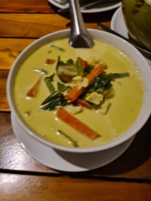 Green curry at Three Sisters in Koh Lanta