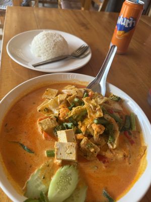 Vegetable tofu panang   at Three Sisters in Koh Lanta