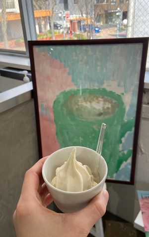 Soy ice cream! Was refreshing!   at Stand Point in Fukuoka