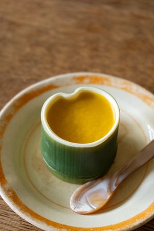 Homemade Mango Pudding at CƠME in Tokyo