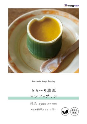 Homemade Mango Pudding at CƠME in Tokyo