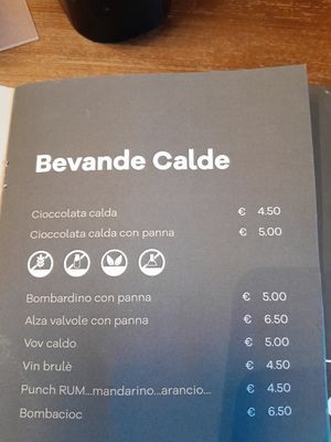 Menù at Pasticceria Dolci Note in Andalo