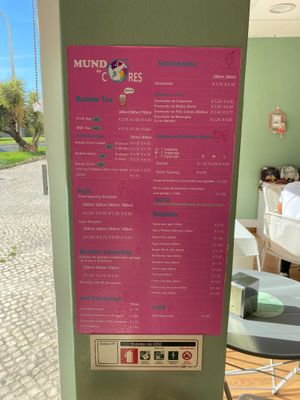 Preçário da loja at Mundo às Cores in Torres Novas