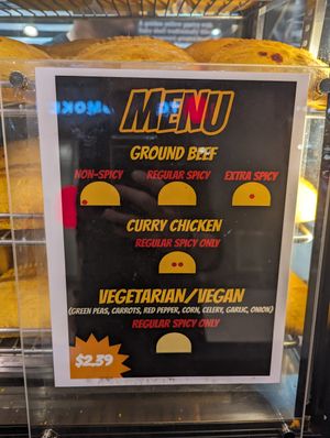 Menu at Patties Express in Toronto