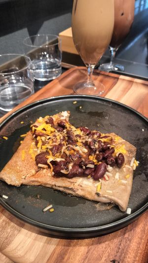 Savoury crepe at anthrop. in Tokyo