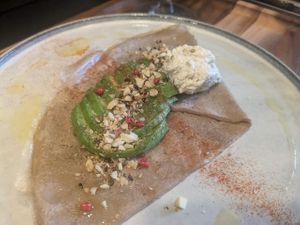 Avocado and vegan spread at anthrop. in Tokyo