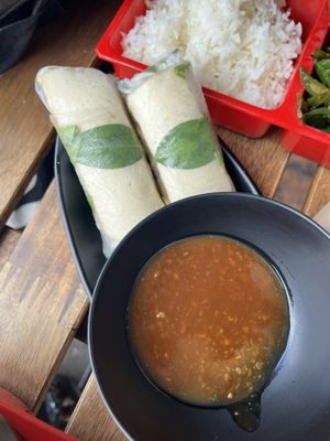 Vietnamese roll with tofuu  at Vn Street Foods in Marrickville
