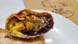 Vegan Burrito with Zero Egg at Alltown Fresh in Ayer