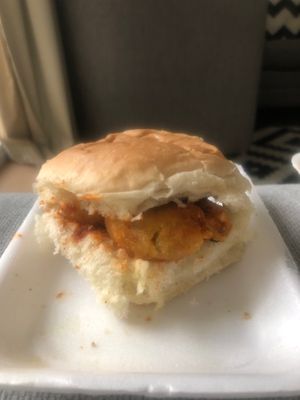 Tikki pav at Chhappan Bhog in Abu Dhabi