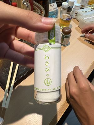 Wasabi salt🤯  at Gyoza Bar Keisuke -  けいすけ in Tokyo