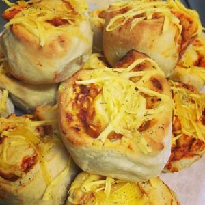 Vegan pizza scrolls at Sterling Espresso Bar in Port Fairy