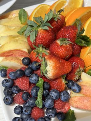 Part of our vegan afternoon tea.  at Haskins Garden Centre Snowhill in Crawley