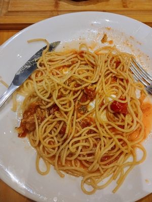 Spaghetti ala italiana at Quiero Café - Centro Histórico in Porto Alegre
