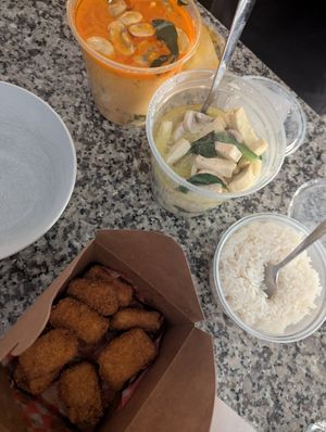 Green Curry Tofu curry and nuggets at SukhoTHAI  in Toronto