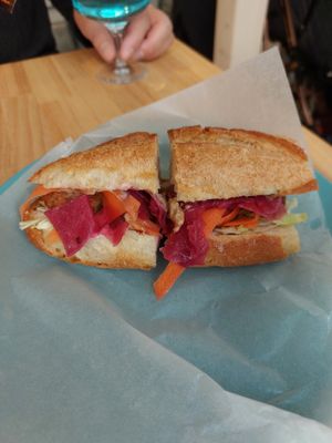 Vegan Falafel Sandwich at Alt. Coffee Roasters Iwashimizu - オルトコーヒーロースターズ - 石清水八幡宮店 in Kyoto