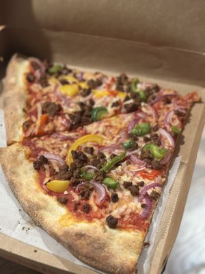 Vegan Cleo Slices  at Two Boots Pizza in Jersey City