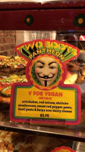 Yum!! at Two Boots Pizza in Jersey City