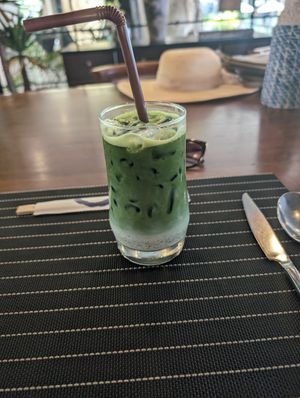 Soya iced matcha, good quality matcha too! at Hern Coffee And Bistro in Phuket