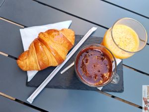 My breakfast at Le croissant par MARTIN BROSSARD in Montpellier