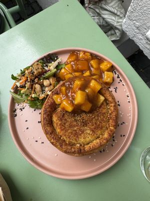 Indian lentil pie   at Pie Me Cafe Südstadt in Bonn