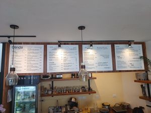 The menu at Olinda in Merida