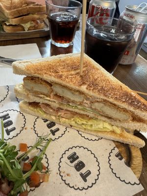 Vegan club sandwichh  at The Bake House in Runcorn