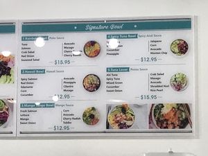 Menu  at Bento Bowls in Valparaiso