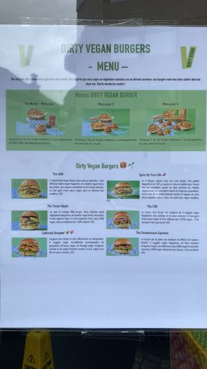 Menu végétalien   at Dirty Vegan Burgers by Taster - Ghost Kitchen in Mons