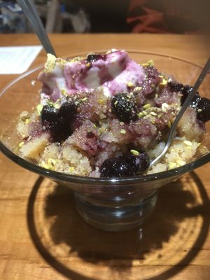 Semolina cake at Benaras in Edmonton