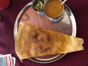 vegan Masala Dosa (16k UGX)  at Govinda's in Kampala