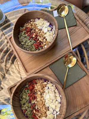 Vegan smoothie bowls😍  at Pregnant Coconut Caffe in Jimbaran