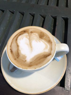 Oat milk latte  at SisterFields in Tam Coc