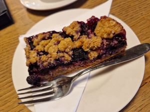 Blueberry Crumble at Bluebird Bakery in Beverley