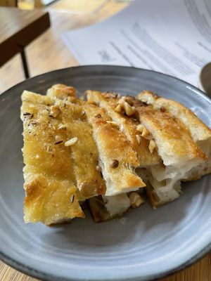 Dukkah focaccia   at Fabus in Amsterdam