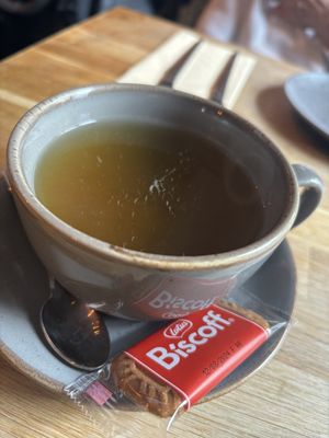 Green tea  at Elliot's Bistro in Chorley