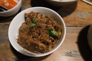Jackfruit in a delicious saus at Quán Chay Tùy Tâm in Vung Tau