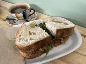 Sandwich with sourdough bread   at Odete Bakery - Cedofeita in Porto