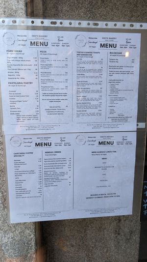 The menu May 2024 at Odete Bakery - Cedofeita in Porto