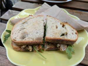 Mushroom sandwich at Odete Bakery - Cedofeita in Porto
