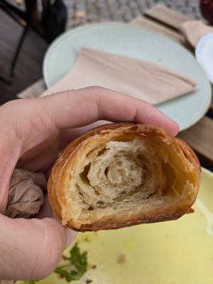 Croissant cloiss up at Odete Bakery - Cedofeita in Porto
