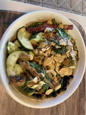 Build your own salad with tofu for $6 extra.  at Honest Greens in Myrtle Beach