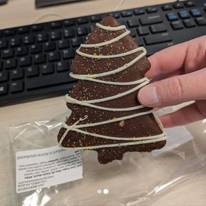 Chocolate Christmas tree cake at Burrito Babe Bakery - Pop Up in Columbus