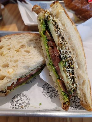 Jimmy junior sandwich at Compa Coffee Roasters in San Diego