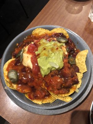 Vegan nachos at Modaks Espresso in Dunedin